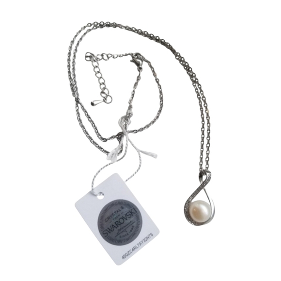 Swarovski Crystal Infinity Pendant Necklace - Picture 3 of 6